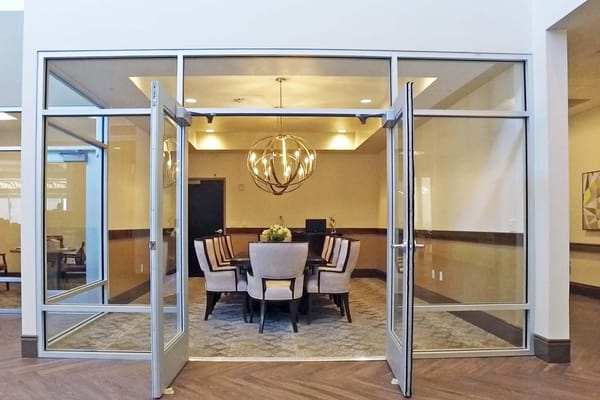 Interior view of a dining area with elegant furnishings