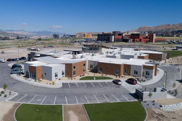 Aerial view of Pointe Meadows Health and Rehabilitation facility