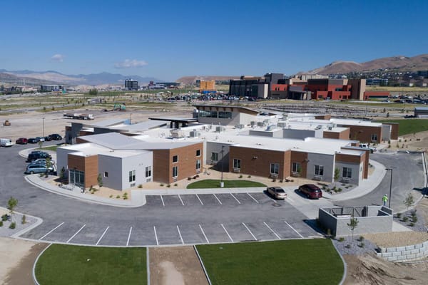 Aerial view of Pointe Meadows Health and Rehabilitation facility