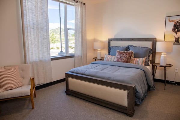 Cozy private resident room with natural light