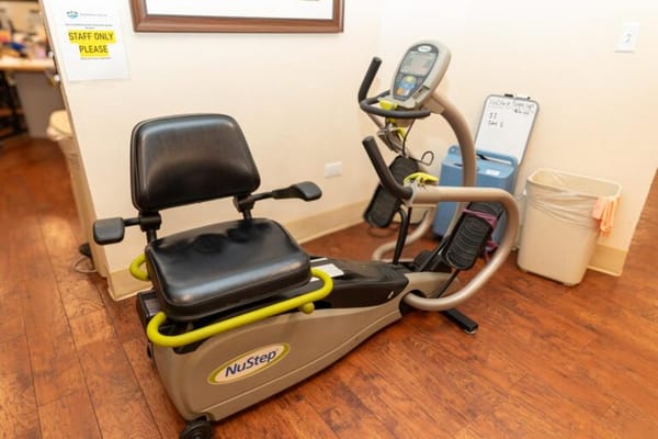 NUStep exercise machine in a facility interior