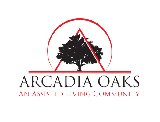 Logo for Arcadia Oaks, an assisted living community