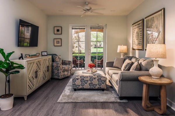 Cozy interior living space with comfortable furniture