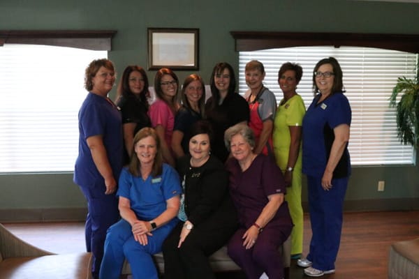 Group of staff members in the common area