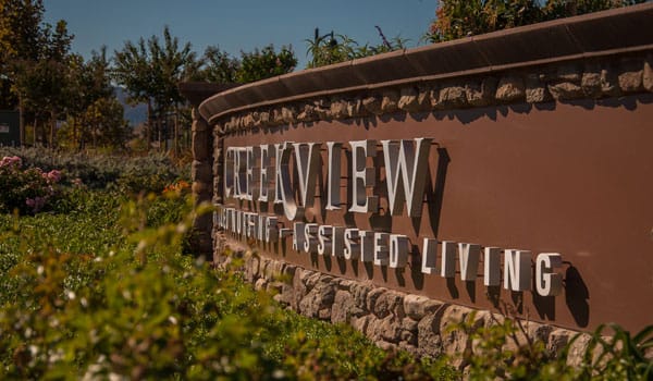 Signage for Creekview Assisted Living facility