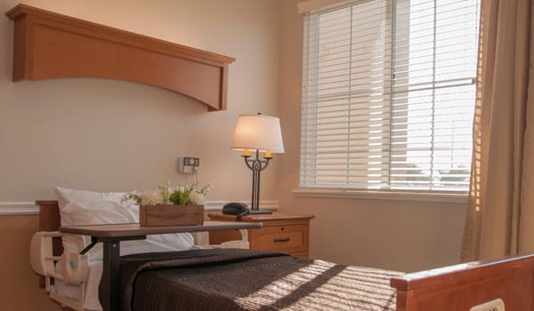 Bright and inviting private resident room