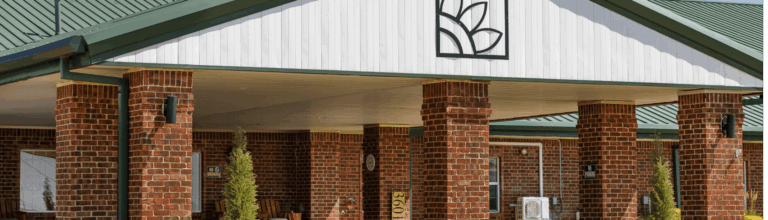 Front entrance of Homestead of Weatherford