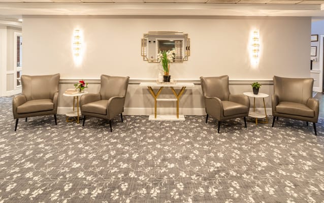 Elegant common area with seating and decor
