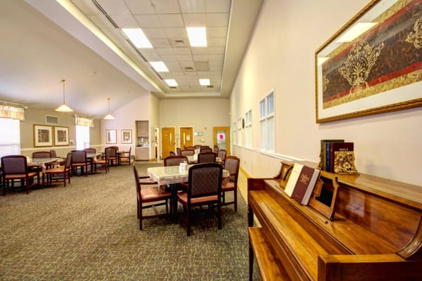 Interior view of a lounge area with seating