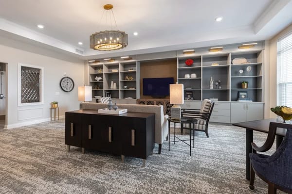 Interior of a common area with modern furnishings