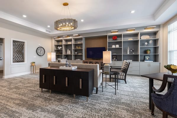 Interior of a common area with modern furnishings