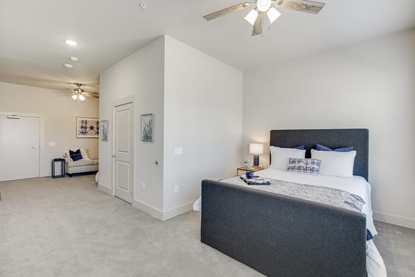 Private resident room with modern furnishings