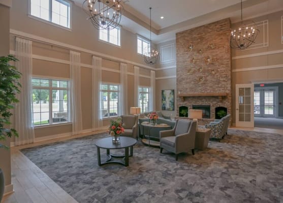 Bright and inviting common area with stylish seating