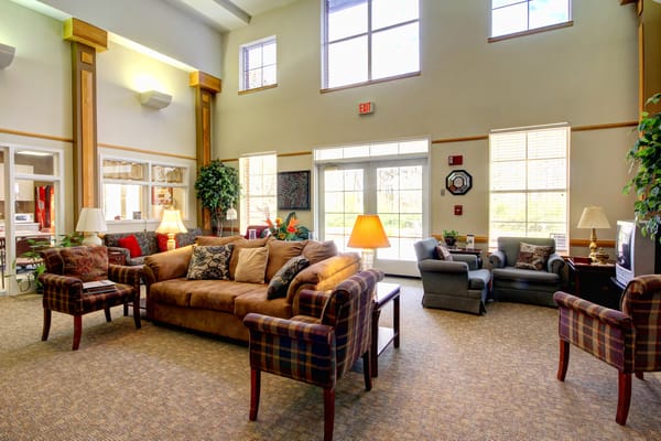 Common area with comfortable seating and natural light