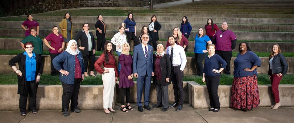 Staff group photo in an outdoor setting