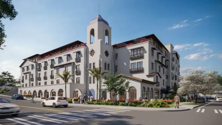 Exterior view of Aegis Living San Rafael with landscaped garden