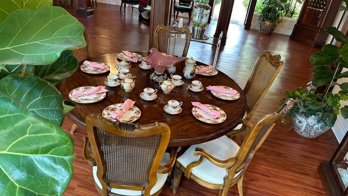 Elegant dining setup in a facility dining room
