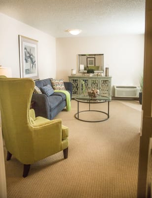 Cozy interior living area with seating and decor