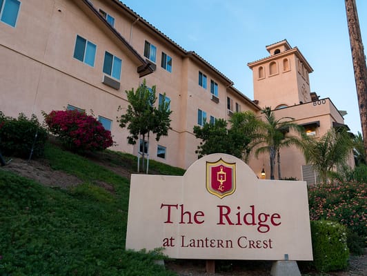 Exterior view of Lantern Crest building and sign