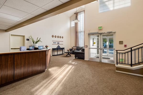 Interior view of a welcoming reception area