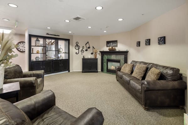 Cozy lounge area with comfortable seating