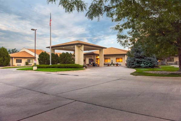 Exterior view of Life Care Center of Pueblo entrance