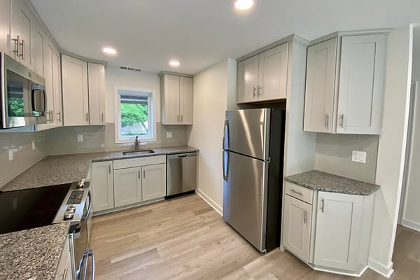 Modern kitchen in a senior living facility