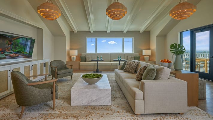 Cozy common area with seating and decor