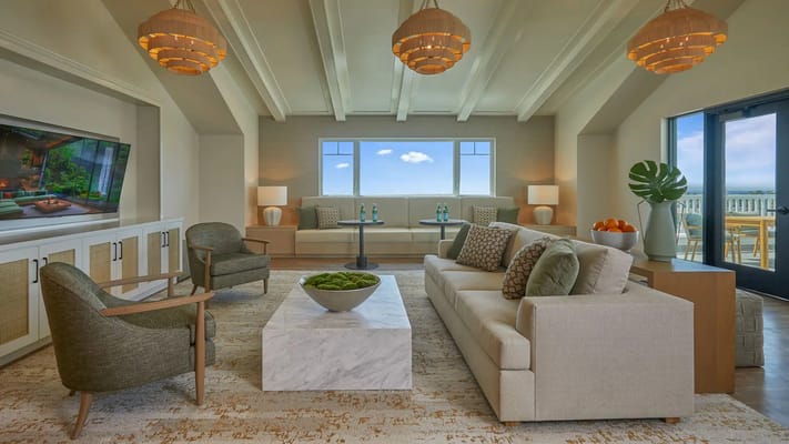 Bright and inviting common area with stylish furniture