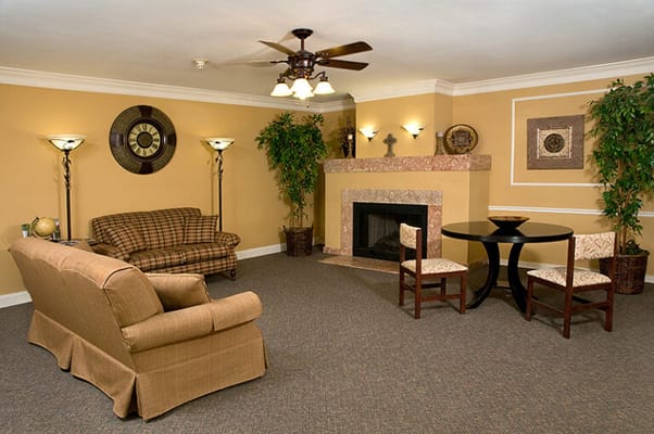 Cozy common area with seating and decor