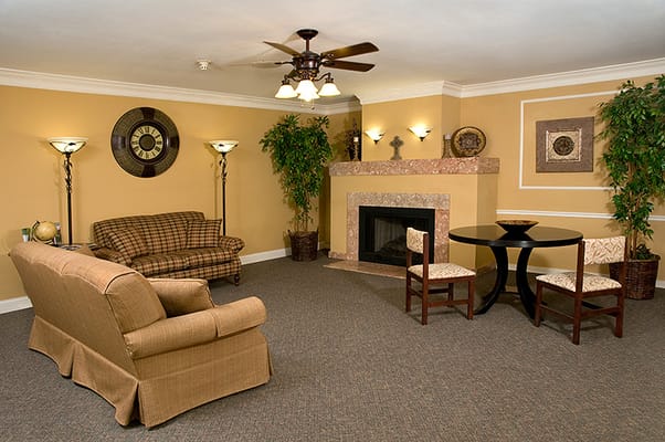 Cozy common area with seating and decor
