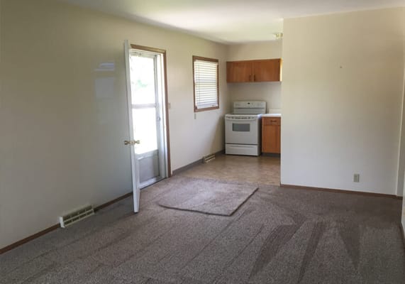 Empty interior space of a residential unit