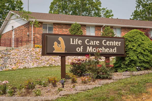 Exterior view of Life Care Center sign and building