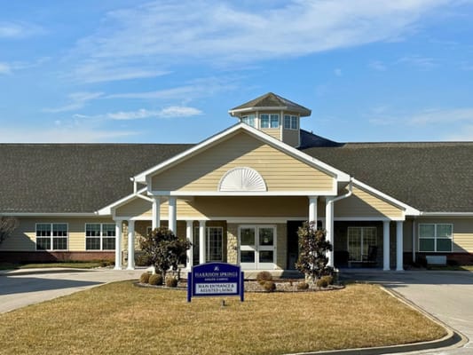 Front entrance of a senior living facility