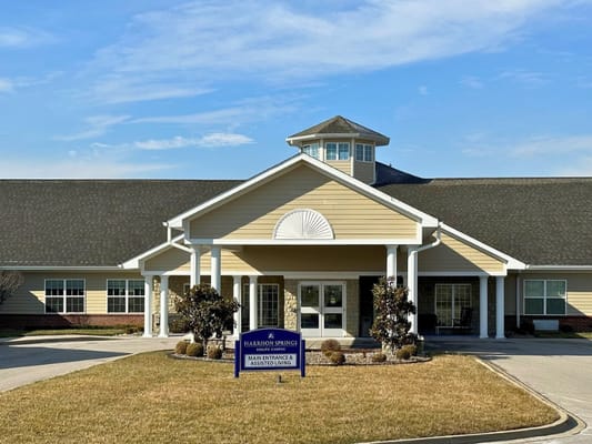 Front entrance of a senior living facility