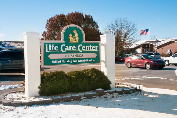 Exterior sign of Life Care Center of Seneca