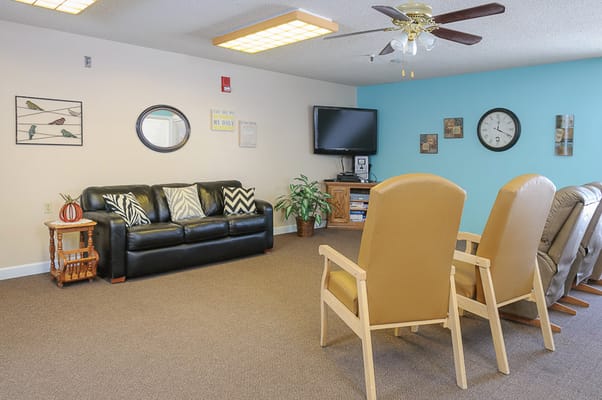 Cozy common area with furniture and decor
