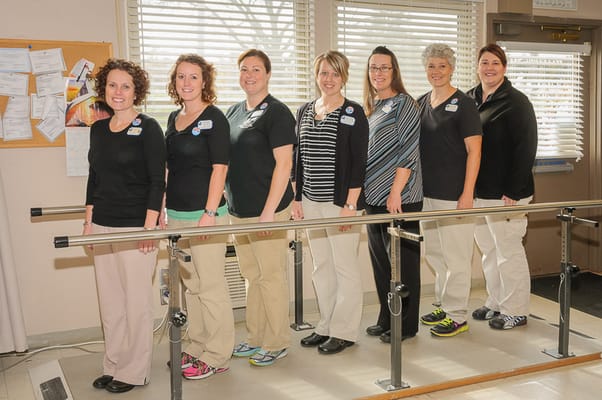 Staff members in a rehabilitation area