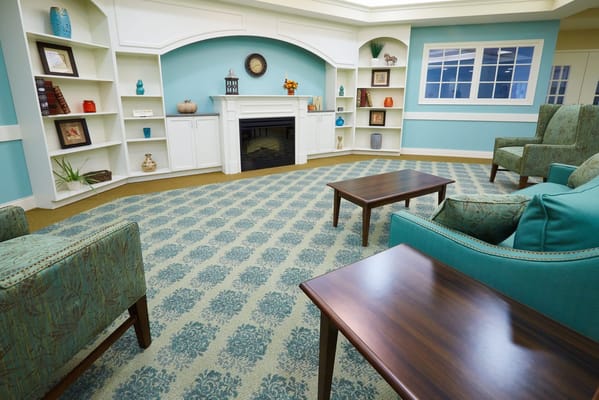 Cozy common area with seating and decor