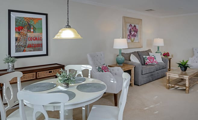 Bright interior living space with cozy furniture