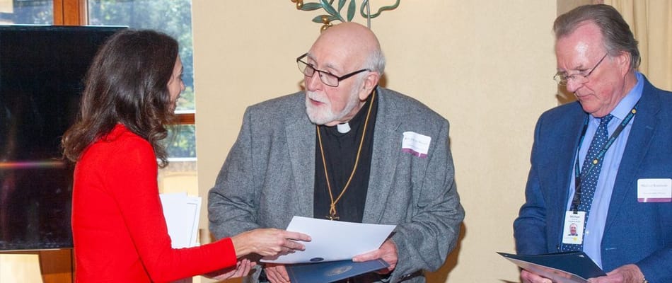 Residents and staff interacting during an event