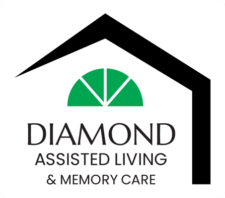 Facility logo with house shape and green elements