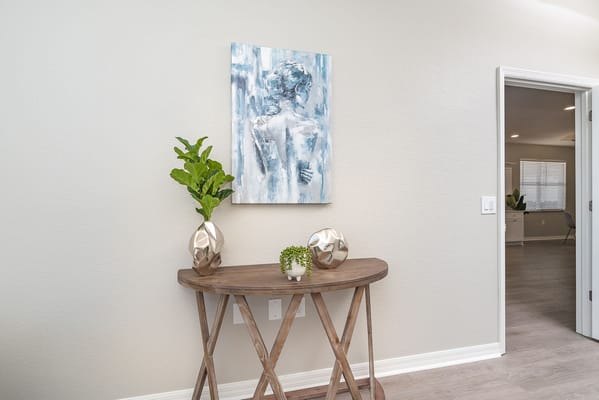 Artistic decor in a welcoming facility interior