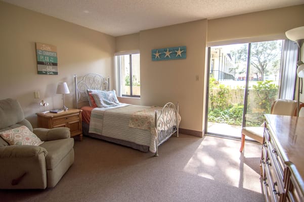 Cozy resident room with a view and decor