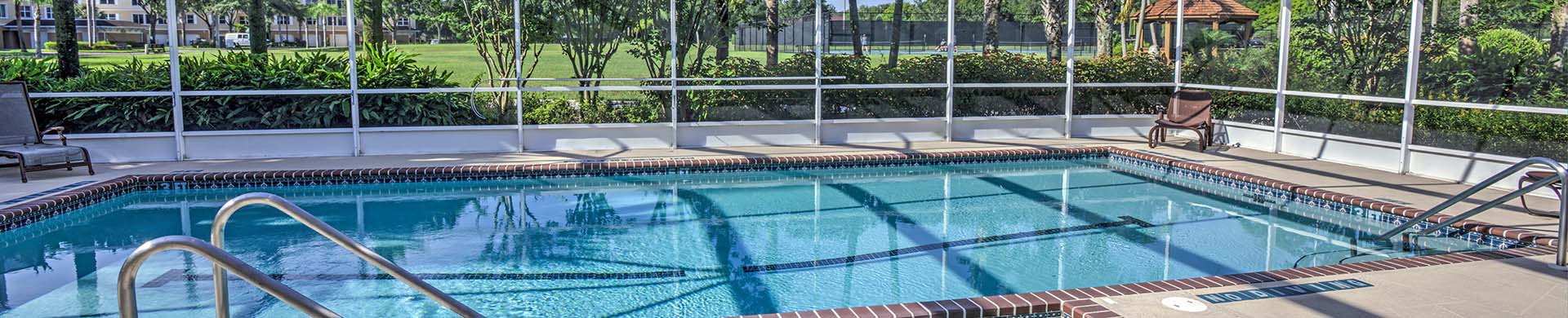 Swimming pool in an outdoor amenity area