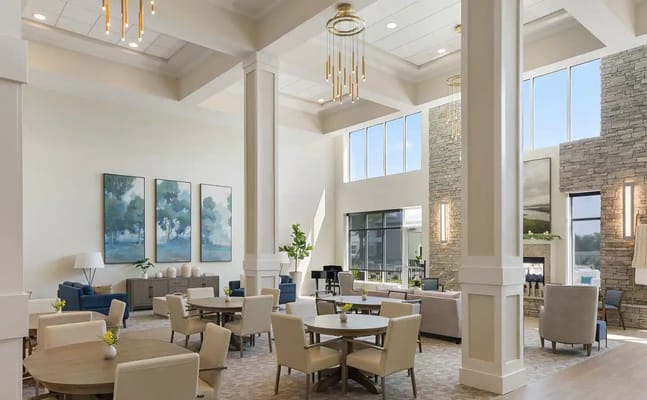 Bright and spacious common area with modern decor