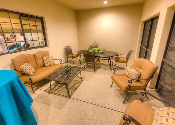 Cozy common area with seating and decor