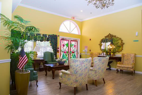 Interior view of a bright and welcoming lounge area