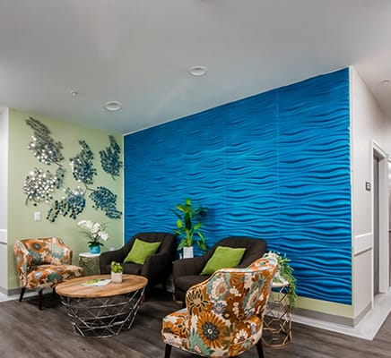 Bright common area with comfortable seating