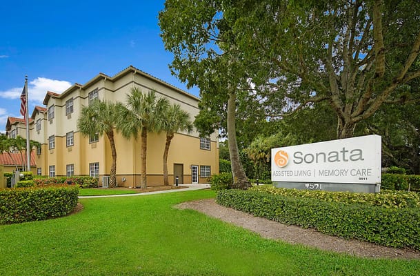 Exterior view of Sonata assisted living facility